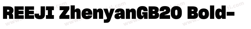 REEJI ZhenyanGB20 Bold字体转换